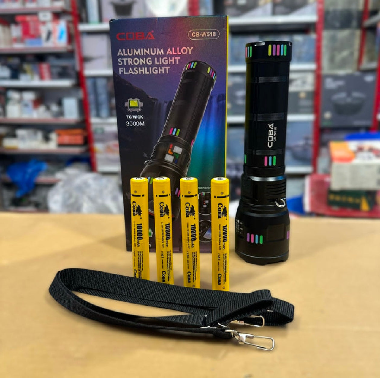 3km Imported COBA alloy aluminum High beem Led Flashlight CB-W518 3km Imported COBA alloy aluminum High beem Led Flashlight CB-W518